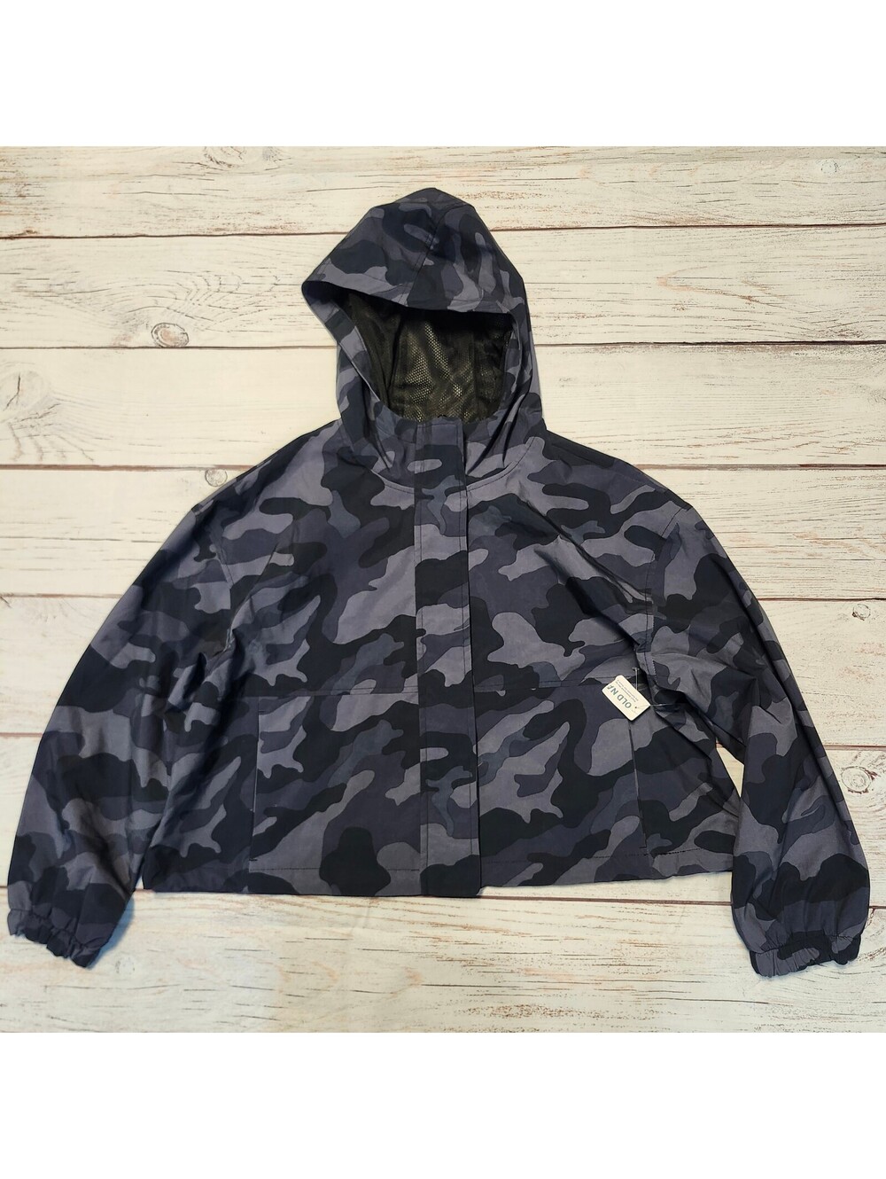 Old Navy Active Water-Resistant Camouflage Hooded Jacket Large NWT